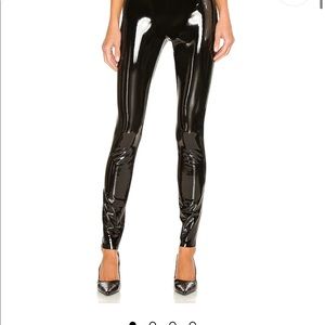 Alice + Olivia - Maddox Back Zip Vegan Leather Legging in Black